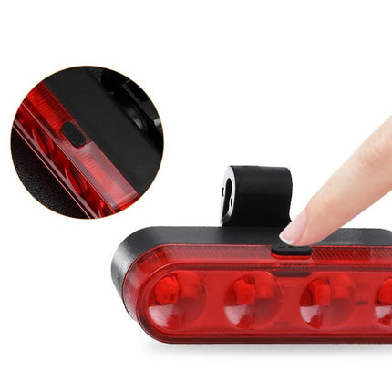 2Pcs Bike Tail Light 4 Modes Bike Rear Light Waterproof Bicycle Taillight-Red