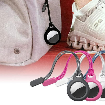 4Pcs AirTag Protective Cover Case Protector Shell with Lanyard for Apple AirTag