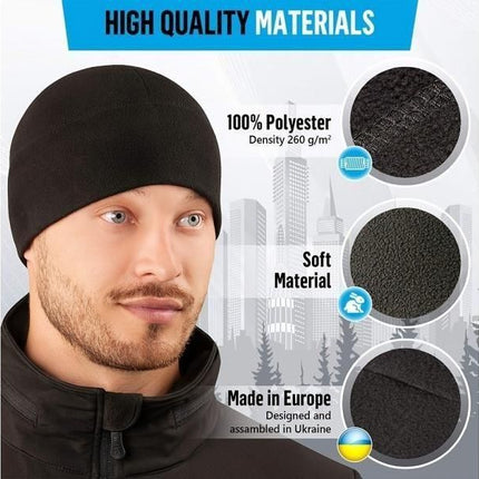 New Unisex Windproof Polar Fleece Warm Beanie Hat Cap Male Winter Ski Cycling