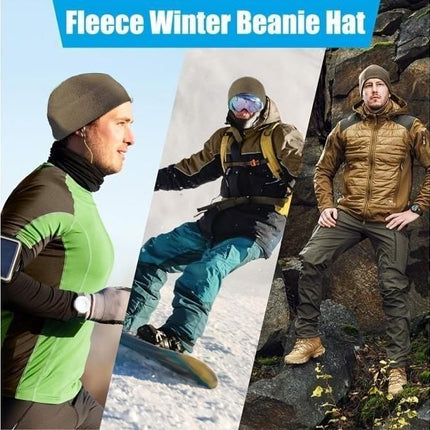 New Unisex Windproof Polar Fleece Warm Beanie Hat Cap Male Winter Ski Cycling