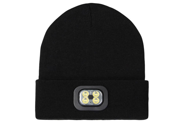 LED Beanie Hat USB Rechargeable LED Light Hat Winter Warm Knitted Hat Camping Workwear Hat with LED Light