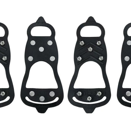 2 Pairs Ice Cleats Traction Crampons Snow Grips with 8 Spikes for Boots Shoes - For EU40-45