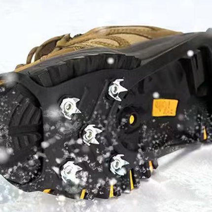 2 Pairs Ice Cleats Traction Crampons Snow Grips with 8 Spikes for Boots Shoes - For EU40-45