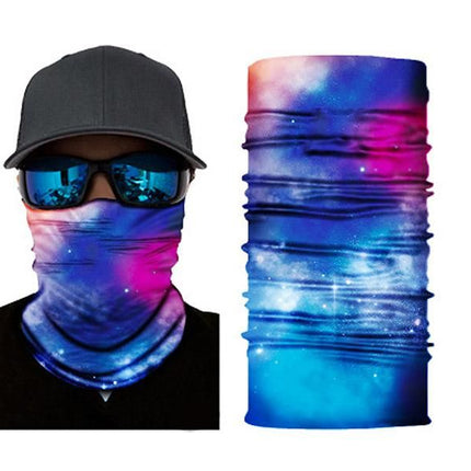 Cycling Mask Neck Tube Warmer Reusable Windproof Scarf UV Resistance Outdoor Sports Washable Face Neck Mask Cover(Blue)