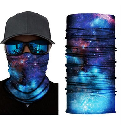 Cycling Mask Neck Tube Warmer Reusable Windproof Scarf UV Resistance Outdoor Sports Washable Face Neck Mask Cover(Navy)