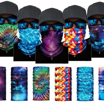 Cycling Mask Neck Tube Warmer Reusable Windproof Scarf UV Resistance Outdoor Sports Washable Face Neck Mask Cover(Purple)