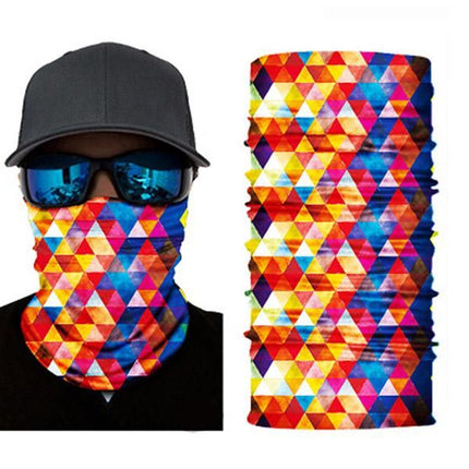 Cycling Mask Neck Tube Warmer Reusable Windproof Scarf UV Resistance Outdoor Sports Washable Face Neck Mask Cover(Yellow)