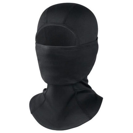 Windproof Thermal Face Mask Headgear for Outdoor Sports - Pure Black