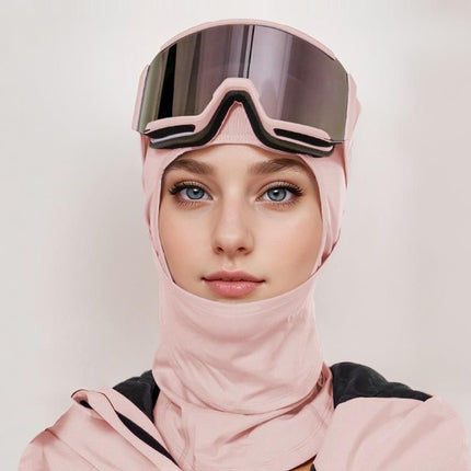 Windproof Thermal Face Mask Headgear for Outdoor Sports - Sakura Pink