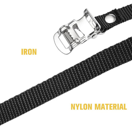 2pcs Sports Bike Pedal Straps Bike Toe Straps Nylon Pedal Straps Gym Adjustable Bike Pedals Straps