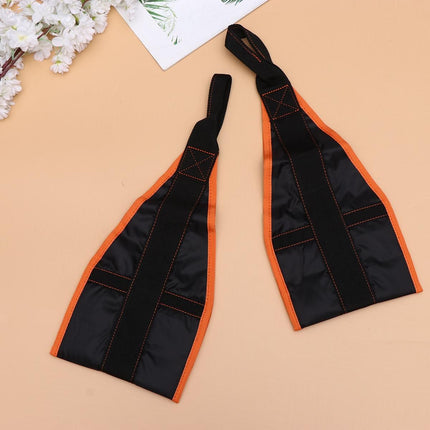 1 Pair of Hanging Thicken Nylon Straps Pull-up Belts Abdominal Muscles Training Chinup Bar Mounted Gym Supplies (Orange Black)