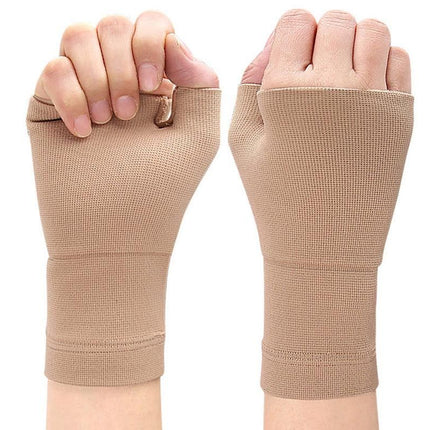 1Pair Wrist Brace Glove Sport Wrist Support for Fitness Weightlifting Skin Tone - S