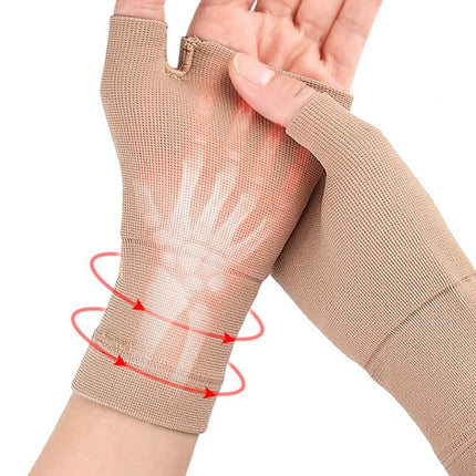 1Pair Wrist Brace Glove Sport Wrist Support for Fitness Weightlifting Skin Tone - XL