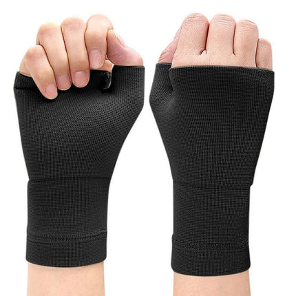 1Pair Wrist Brace Glove Sport Wrist Support for Fitness Weightlifting Black - M