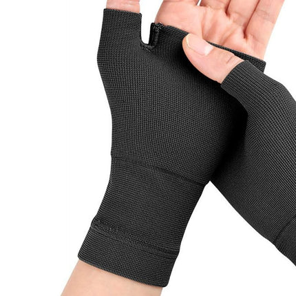 1Pair Wrist Brace Glove Sport Wrist Support for Fitness Weightlifting Black - M