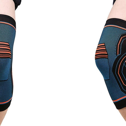 2-Pack Knitted Knee Support Sleeve Leg Brace for Gym Sports Running(M)