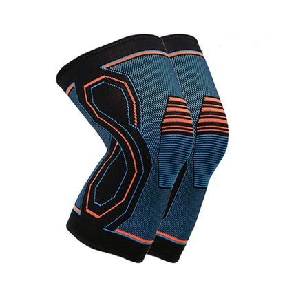 2-Pack Knitted Knee Support Sleeve Leg Brace for Gym Sports Running(L)