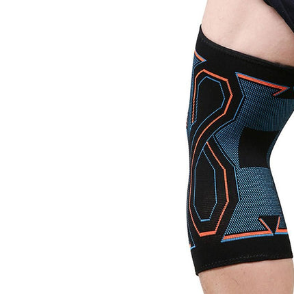2-Pack Knitted Knee Support Sleeve Leg Brace for Gym Sports Running(L)