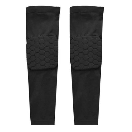 2 Pcs Tennis Elbow Compression Support Sleeve for Golfers Elbow Pain Relief Workout Weightlifting Elbow Brace with Honeycomb Lining -Black / M