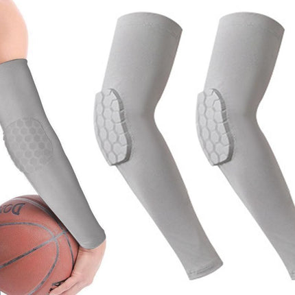 2 Pcs Tennis Elbow Compression Support Sleeve for Golfers Elbow Pain Relief Workout Weightlifting Elbow Brace with Honeycomb Lining -Black / M