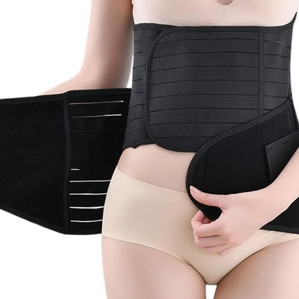 3 in 1 Postpartum Belly Band Waist Shapewear Recovery Girdle After Birth Support - Black & L