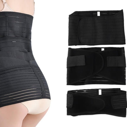 3 in 1 Postpartum Belly Band Waist Shapewear Recovery Girdle After Birth Support - Black & XL