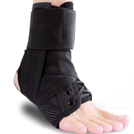 Adjustable Lace Up Ankle Brace Support for Sports Running Basketball - L