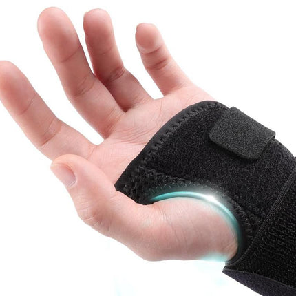 Adjustable Wrist Brace with Removable Steel Splint for Carpal Tunnel Support - Black & Left & M