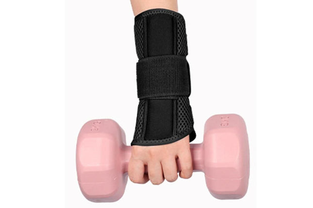 Adjustable Wrist Brace with Removable Steel Splint for Carpal Tunnel Support - Black & Right & S