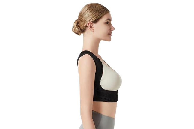 Adjustable Posture Corrector for Posture Correction Back Straightener -Black / S
