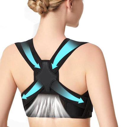 Adjustable Posture Corrector for Posture Correction Back Straightener -Black / S