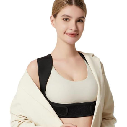 Adjustable Posture Corrector for Posture Correction Back Straightener -Black / L
