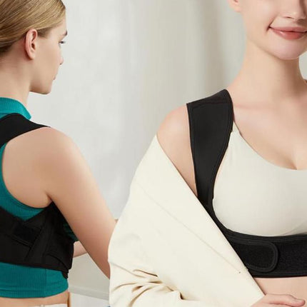 Adjustable Posture Corrector for Posture Correction Back Straightener -Black / L
