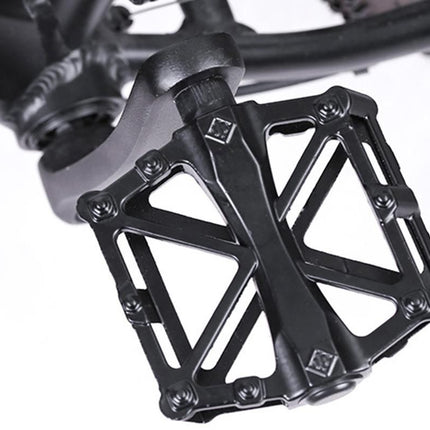 Aluminum Alloy Bike Pedals Wide Platform Lightweight Bicycle Pedals for MTB Road Bikes - Black
