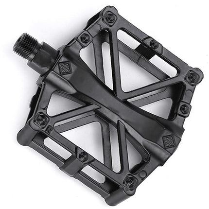 Aluminum Alloy Bike Pedals Wide Platform Lightweight Bicycle Pedals for MTB Road Bikes - Black
