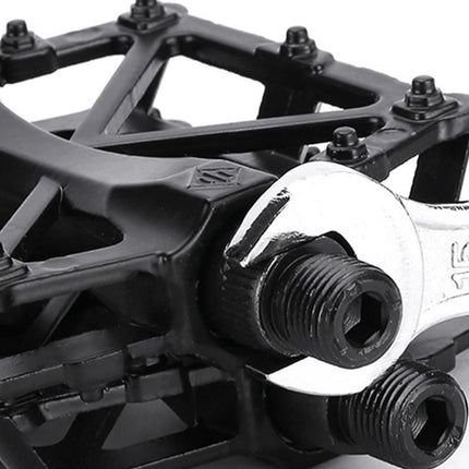 Aluminum Alloy Bike Pedals Wide Platform Lightweight Bicycle Pedals for MTB Road Bikes - Black