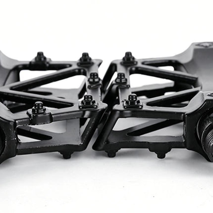 Aluminum Alloy Bike Pedals Wide Platform Lightweight Bicycle Pedals for MTB Road Bikes - Black
