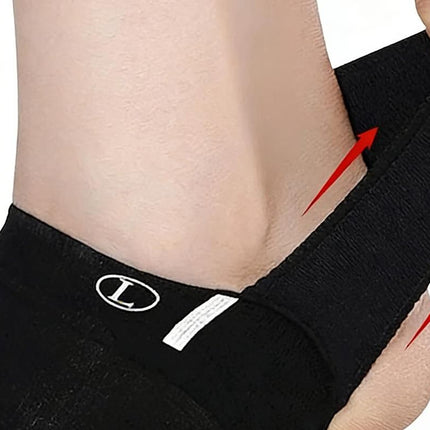 Arch Support Soft Pad Brace Sleeve Ankle Foot Wrap For Feet Flat - Black