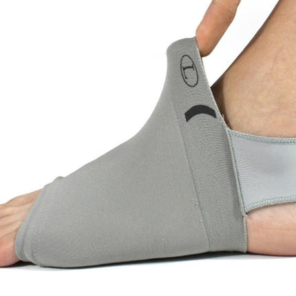 Arch Support Soft Pad Brace Sleeve Ankle Foot Wrap For Feet Flat - Grey