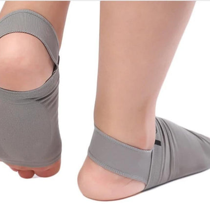 Arch Support Soft Pad Brace Sleeve Ankle Foot Wrap For Feet Flat - Grey