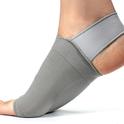 Arch Support Soft Pad Brace Sleeve Ankle Foot Wrap For Feet Flat - Grey