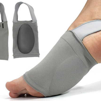 Arch Support Soft Pad Brace Sleeve Ankle Foot Wrap For Feet Flat - Khaki