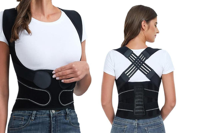 Back Straighter for Lower Back Pain Relief Back Brace Posture Corrector with Spine Vertical Alignment System -L