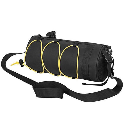 Bike Handlebar Bag Front Bike Bags Handlebar Storage Pouch Pack with Shoulder Strap - Yellow