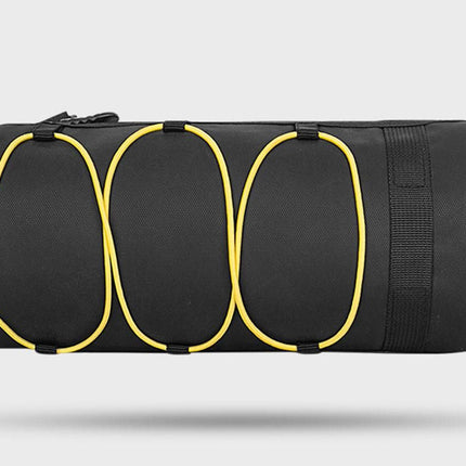 Bike Handlebar Bag Front Bike Bags Handlebar Storage Pouch Pack with Shoulder Strap - Yellow