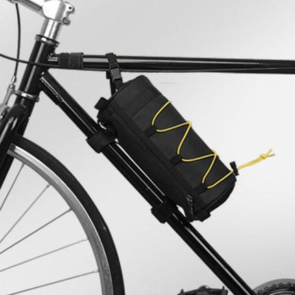 Bike Handlebar Bag Front Bike Bags Handlebar Storage Pouch Pack with Shoulder Strap - Yellow