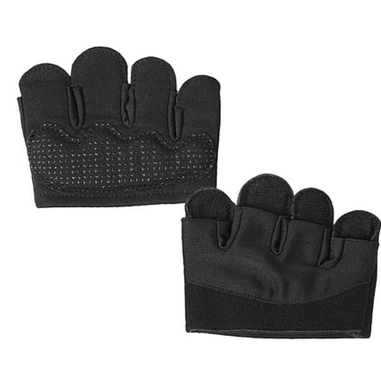 Breathable Workout Gloves Silicone Grip Half-Finger Gym Gloves for Weightlifting & Yoga - Black & L