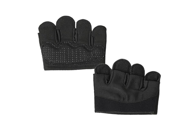Breathable Workout Gloves Silicone Grip Half-Finger Gym Gloves for Weightlifting & Yoga - Black & L