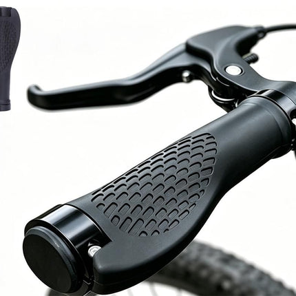Cycling Lock-On MTB Ergonomic Mountain Bike Rubber Grips Bicycle Handlebar - Black