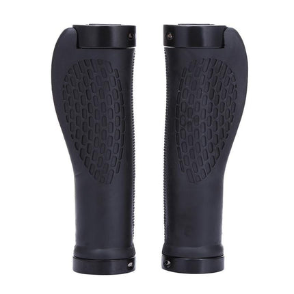 Cycling Lock-On MTB Ergonomic Mountain Bike Rubber Grips Bicycle Handlebar - Black